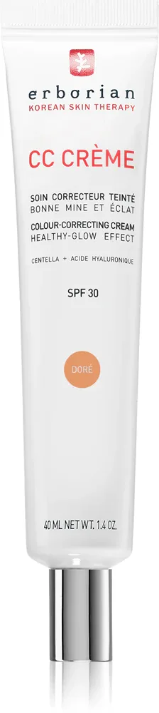 Erborian CC Creme Centella Asiatica - Крем для лица, выравнивающий тон и осветляющий кожу SPF 25, большой объем, оттенок Doré