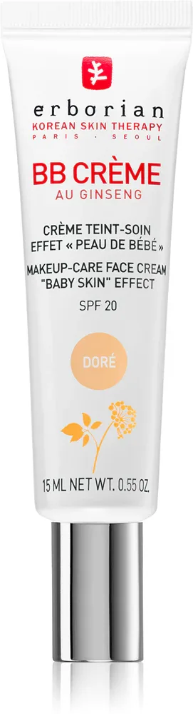 Erborian BB Cream - Крем для лица с SPF 20 для идеального вида кожи, маленькое упаковочное, 15 мл, оттенок Doré