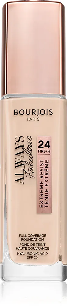 Bourjois Always Fabulous - Тональная основа с защитным фактором SPF 20, 30 мл, оттенок 100 Rose Ivory