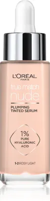 L’Oreal Paris True Match Nude Plumping Tinted Serum - Сыворотка для выравнивания тона кожи, 30 мл, оттенок 1-2 Rosy Light