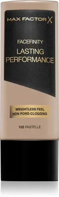 Max Factor Facefinity Lasting Performance - Тональная основа для долговременного эффекта, 35 мл, оттенок 102 Pastelle