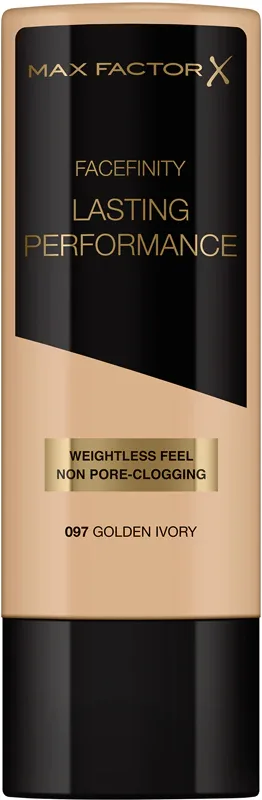 Max Factor Facefinity Lasting Performance - Тональная основа для долговременного эффекта, 35 мл, оттенок 097 Golden Ivory