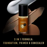 Max Factor Facefinity All Day Flawless - Тональная основа с защитой SPF 20, 30 мл, оттенок W95 Hazelnut — фото 3