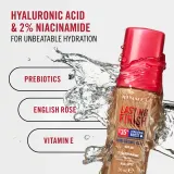 Rimmel Lasting Finish 35H Hydration Boost - Тональный флюид с SPF 20, увлажняющий, 30 мл, оттенок 010 Rose Ivory — фото 3