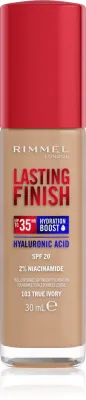 Rimmel Lasting Finish 35H Hydration Boost - Тональный флюид с SPF 20, увлажняющий, 30 мл, оттенок 103 True Ivory