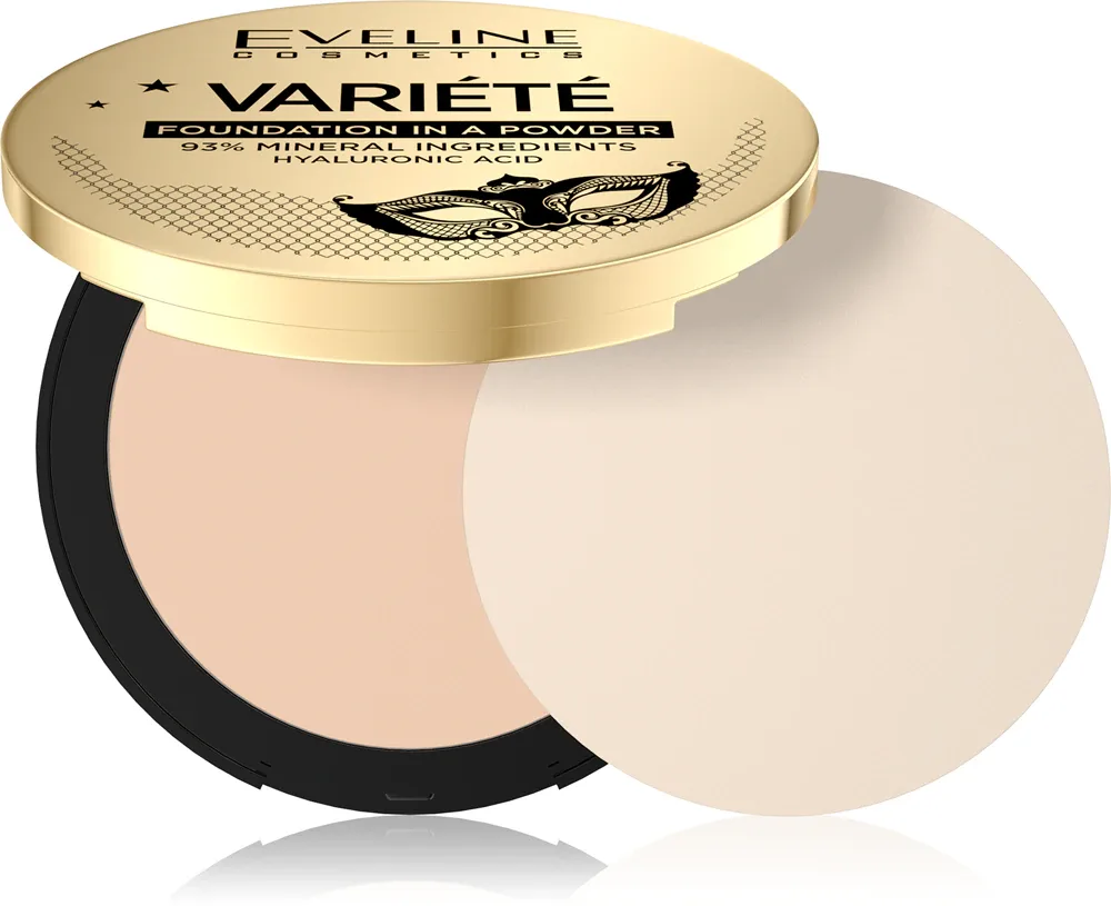 Eveline Cosmetics Variete - Минеральная компактная пудра с аппликатором, 8 г, оттенок 01 Light