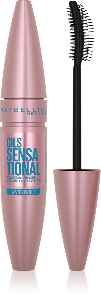 MAYBELLINE NEW YORK Lash Sensational - Водостойкая тушь для ресниц, удлиняющая, подкручивающая и придающая объем, 9.4 мл, оттенок Black