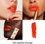 Gucci Gucci Beauty Rouge a Levres Voile - Блестящая помада, 3.5 г, оттенок 302 Agatha Orange — фото 3