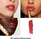 Gucci Gucci Beauty Rouge a Levres Voile - Блестящая помада, 3.5 г, оттенок 203 Mildred Rosewood — фото 3