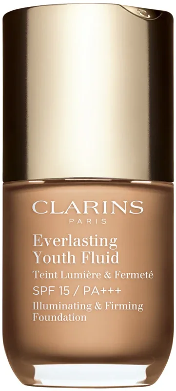 Clarins Everlasting Youth Fluid Foundation - Тональная основа с SPF 15, осветляющая, 30 мл, оттенок 108.5 Cashew