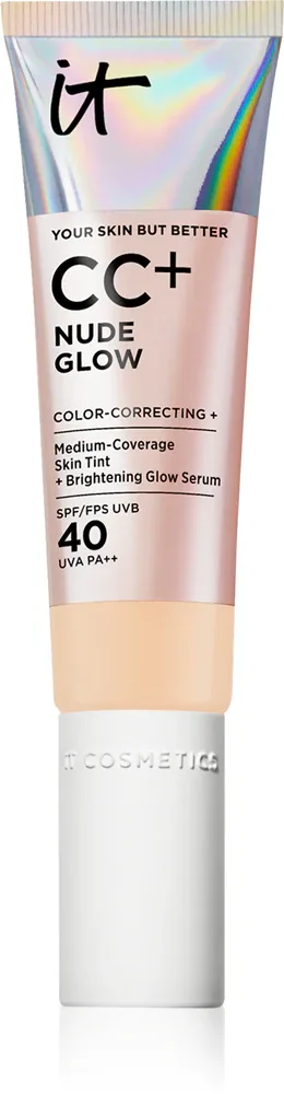 IT Cosmetics Your Skin But Better CC + Nude Glow - Крем CC с осветляющим эффектом, 32 мл, оттенок SPF 40 Light