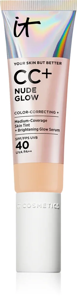 IT Cosmetics Your Skin But Better CC + Nude Glow - Крем CC с осветляющим эффектом, 32 мл, оттенок SPF 40 Medium