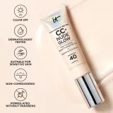 IT Cosmetics Your Skin But Better CC + Nude Glow - Крем CC с осветляющим эффектом, 32 мл, оттенок SPF 40 Medium Tan — фото 5