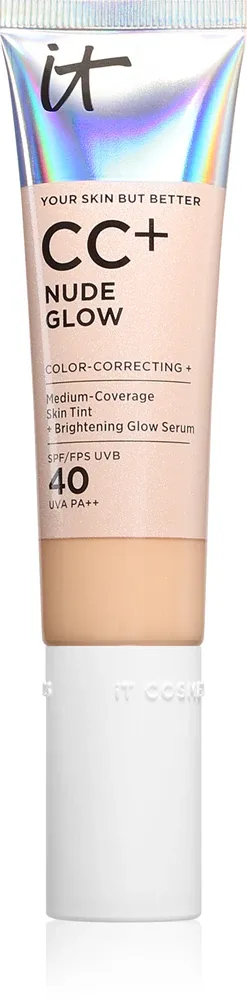 IT Cosmetics Your Skin But Better CC + Nude Glow - Крем CC с осветляющим эффектом, 32 мл, оттенок SPF 40 Fair Warm