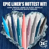 NYX Professional Makeup Epic Ink Liner - Точный водостойкий подводка для глаз, 1 мл, оттенок Midnight Rise — фото 7