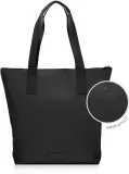 Сумка-шоппер Notino Elite Collection Shopper Bag матовая чёрная, водонепроницаемая, на молнии, 43 × 37 × 9 см размер XL — фото 2