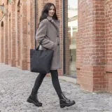 Сумка-шоппер Notino Elite Collection Shopper Bag матовая чёрная, водонепроницаемая, на молнии, 43 × 37 × 9 см размер XL — фото 7
