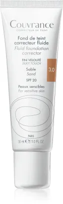 Avene Couvrance Fluid Foundation Corrector - Тональная основа с покрытием в жидкой текстуре SPF 20, 30 мл, оттенок 3.0 Sand