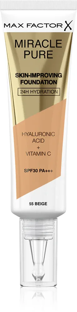 Max Factor Miracle Pure Skin - Тональная основа с защитой SPF 30, 30 мл, оттенок 55 Beige