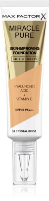 Max Factor Miracle Pure Skin - Тональная основа с защитой SPF 30, 30 мл, оттенок 33 Crystal Beige
