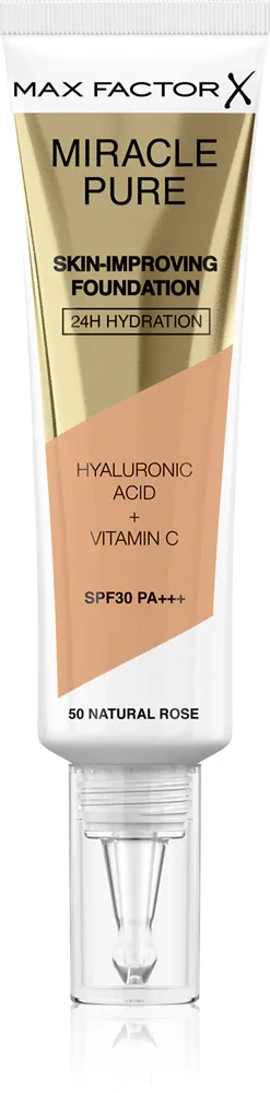 Max Factor Miracle Pure Skin - Тональная основа с защитой SPF 30, 30 мл, оттенок 50 Natural Rose