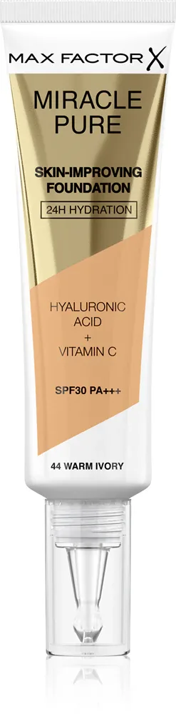 Max Factor Miracle Pure Skin - Тональная основа с защитой SPF 30, 30 мл, оттенок 44 Warm Ivory