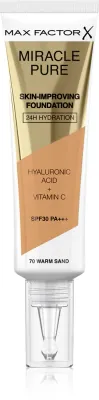 Max Factor Miracle Pure Skin - Тональная основа с защитой SPF 30, 30 мл, оттенок 70 Warm Sand