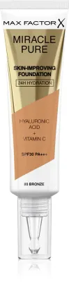 Max Factor Miracle Pure Skin - Тональная основа с защитой SPF 30, 30 мл, оттенок 80 Bronze