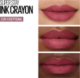 MAYBELLINE NEW YORK SuperStay Ink Crayon - Помада в карандаше, 1.5 г, оттенок 25 Stay Exceptional — фото 3