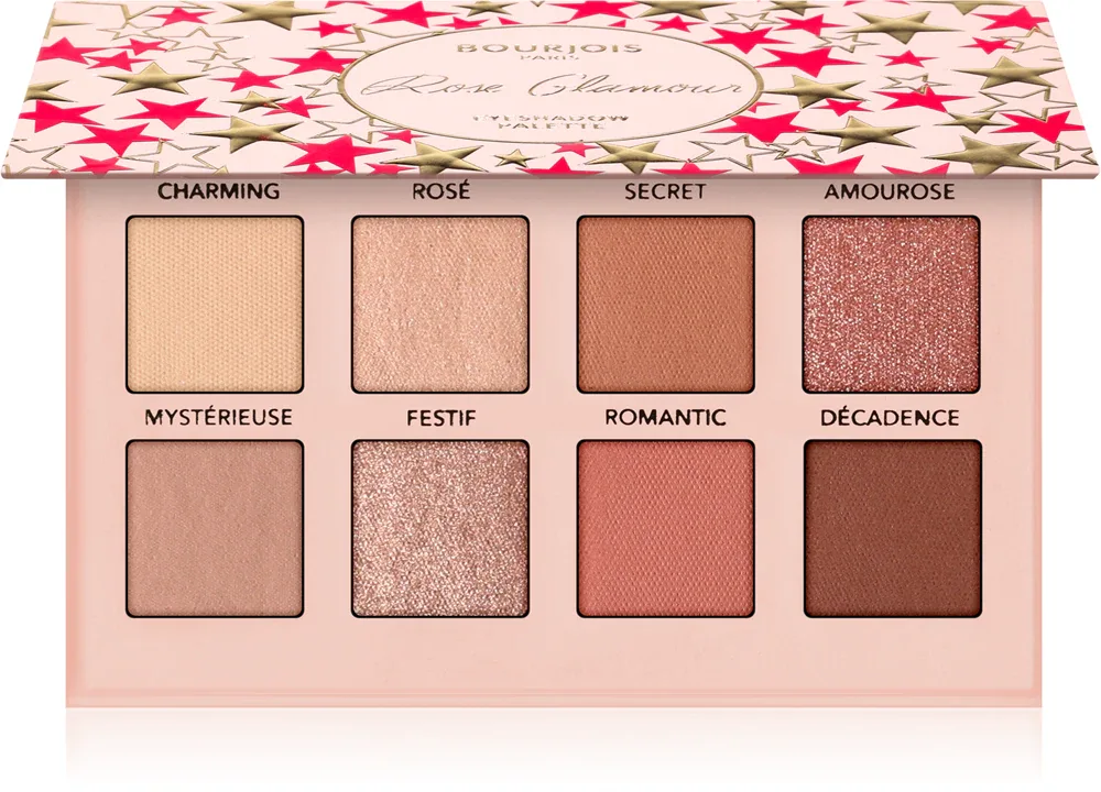 Палетка теней для век Bourjois Rose Glamour матовые и металлические оттенки, 8,5 г