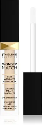 Eveline Cosmetics Wonder Match - Кремовый корректор для лица, который скрывает 24 часа, 7 мл, оттенок 01 Light Neutral
