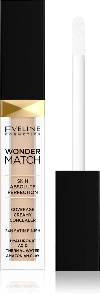 Eveline Cosmetics Wonder Match - Кремовый корректор для лица, который скрывает 24 часа, 7 мл, оттенок 05 Porcelain Warm