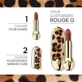 GUERLAIN Rouge G Double Mirror Jewel Case - Чехол для помады с зеркалом, 1 шт, оттенок Le Fauve — фото 2
