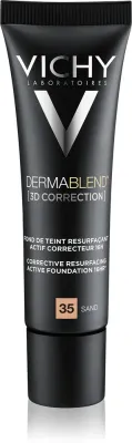 Vichy Dermablend 3D Correction - Тональная основа с корректирующим и разглаживающим эффектом SPF 25, 30 мл, оттенок 35 Sand