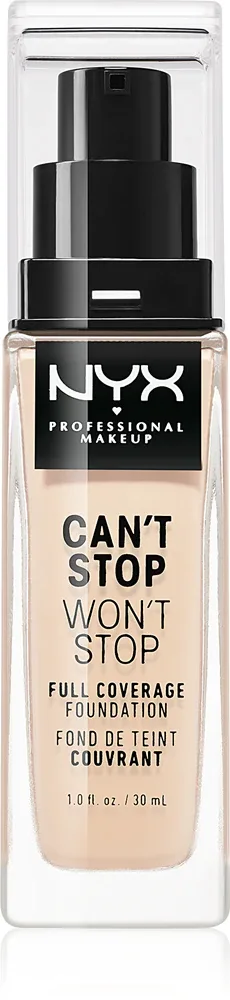 NYX Professional Makeup Can't Stop Won't Stop Full Coverage Foundation - Тональный фонд "Подклад мощно крывающий", 30 мл, оттенок 03 Porcelain