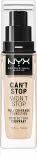 NYX Professional Makeup Can't Stop Won't Stop Full Coverage Foundation - Тональный фонд "Подклад мощно крывающий", 30 мл, оттенок 03 Porcelain — фото 1