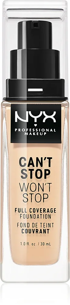 NYX Professional Makeup Can't Stop Won't Stop Full Coverage Foundation - Тональный фонд "Подклад мощно крывающий", 30 мл, оттенок 06 Vanilla