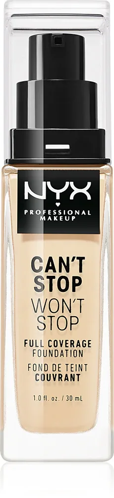 NYX Professional Makeup Can't Stop Won't Stop Full Coverage Foundation - Тональный фонд "Подклад мощно крывающий", 30 мл, оттенок 6.3 Warm Vanilla