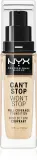 NYX Professional Makeup Can't Stop Won't Stop Full Coverage Foundation - Тональный фонд "Подклад мощно крывающий", 30 мл, оттенок 6.3 Warm Vanilla — фото 1