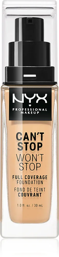 NYX Professional Makeup Can't Stop Won't Stop Full Coverage Foundation - Тональный фонд "Подклад мощно крывающий", 30 мл, оттенок 7.5 Soft Beige