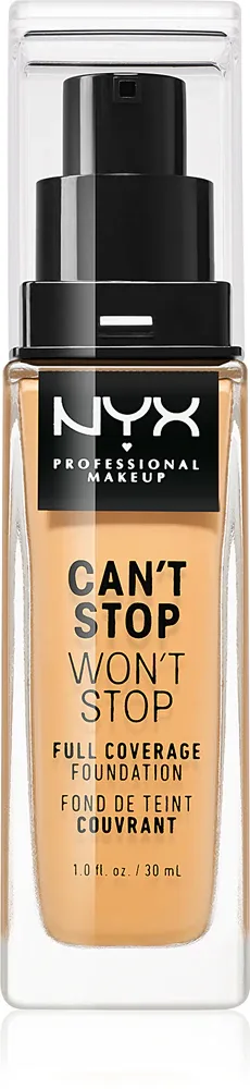 NYX Professional Makeup Can't Stop Won't Stop Full Coverage Foundation - Тональный фонд "Подклад мощно крывающий", 30 мл, оттенок 12 Classic Tan
