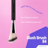 BrushArt Professional B4 Blush brush - Кисть для румян B4, 1 шт — фото 3