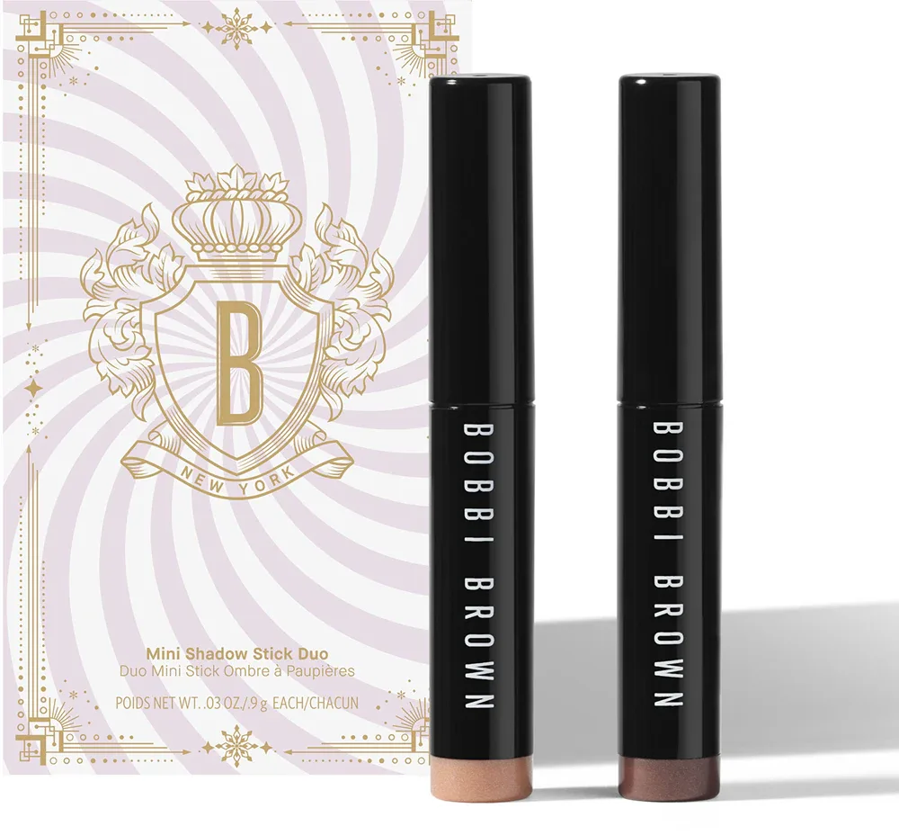 Bobbi Brown Holiday Mini Long-Wear Cream Shadow Stick Duo - Тени для век в карандаше набор подарочный оттенок Dusty Mauve/Golden Pink, 1 шт, оттенок Dusty Mauve/Golden Pink