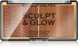 Revolution PRO Sculpt And Glow - Палетка для контурирования и подсветки, 8 г, оттенок Medium-Deep — фото 1