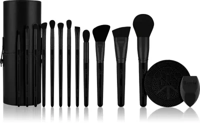 Luvia Cosmetics Prime Vegan Pro Black Edition - Кисти для макияжа, 12 шт