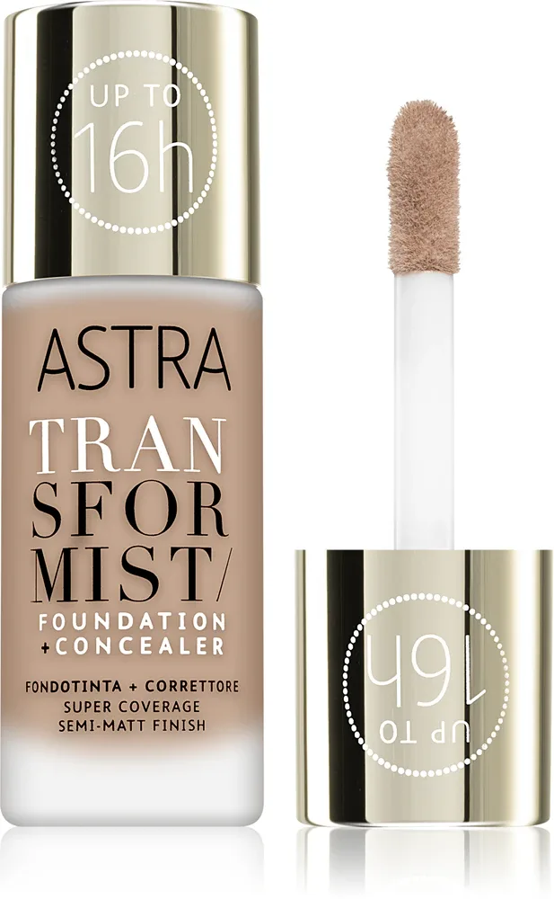 Astra Make-up Transformist - Тональная основа: тварый подклад, 18 мл, оттенок 01C Swan