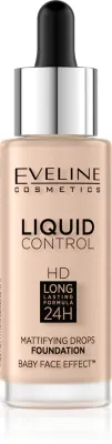Eveline Cosmetics Liquid Control - Тональный крем с пипеткой, 32 мл