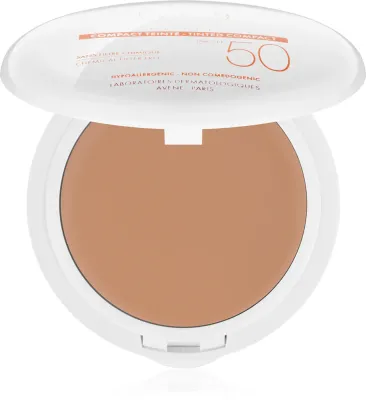 Тональное средство Avene Sun Mineral Tinted Compact компактное, солнцезащитное SPF 50, матовое, 10 г, оттенок Beige