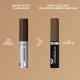 L’Oreal Paris Infaillible Brows - Гель для бровей, 4.9 мл, оттенок 3.0 Brunette — фото 3