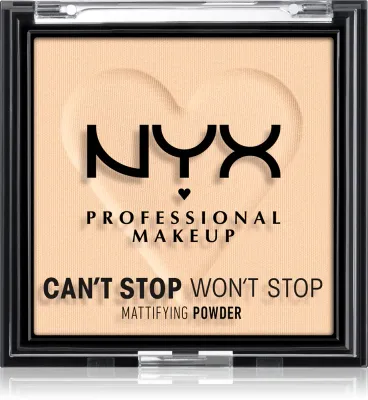 NYX Professional Makeup Can't Stop Won't Stop Mattifying Powder - Пудра матирующая, 6 г, оттенок 02 Light